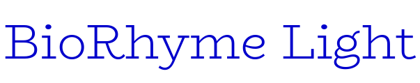 BioRhyme Light font